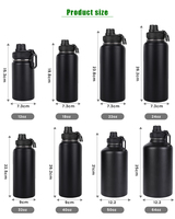 Bouteille d'eau en acier inoxydable à double paroi, plusieurs tailles, avec couvercle magnétique, prix d'usine, pour l'école et le camping