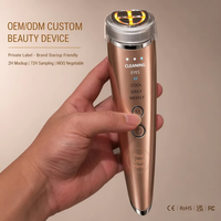 Appareil de beauté facial chaud et froid 6-en-1 OEM, masseur pour les yeux, élimine les poches et les cernes, instrument de massage liftant pour le visage et les yeux