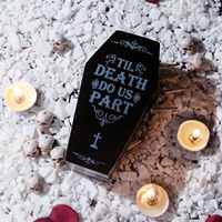 Grossiste Gild & Glamour Boîte à bagues en bois noir pour mariage d'Halloween