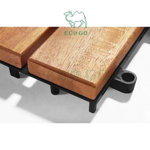 Tuiles en mosaïque en bois d'acacia Eco Go légères 11x30 cm, panneaux modernes à clipser pour la décoration intérieure, anniversaire, balcon et jardin - Product Image 2