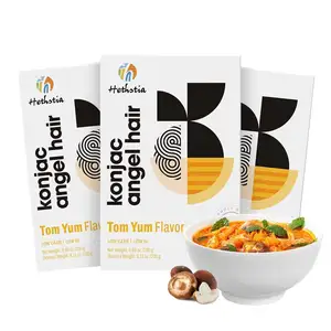 カスタマイズされたブランドAisa Ramen Tom Yum Soup Low Gi Bulk Konjac Noodles Low Carb Pasta for Diabetics