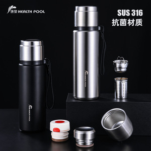 316 Stainless Steel Insulated Tumbler Double Wall Vacuum Travel Mug For Coffee Tea 500Ml With Filter Lid - Product Image 5