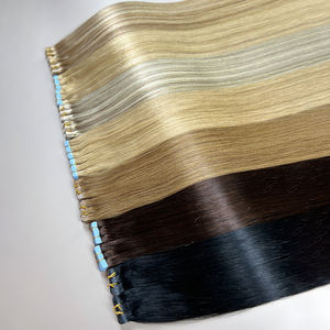 Extensions de cheveux naturels à bandes adhésives double face invisibles et sans couture, lisses, noires, brunes, blondes, pour salon - Product Image 3