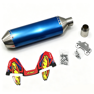 Tubo de Escape para Motocicleta de 470 mm de Longitud y 51 mm de Diámetro de Entrada, Silenciadores FMF 4T con Soporte, Universales para Motocicletas, Motocross, Scooters, Escape <span class=keywords><strong>Moto</strong></span> - Product Image 6
