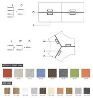 Poste de travail modulaire moderne pour 4 personnes avec cloison acoustique - Bureau de personnel de 1,2 m/1,5 m