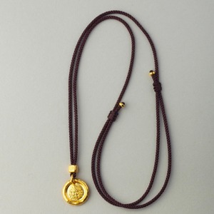 Pendentif Ancien Dieu de la Richesse Jaune Porte-Bonheur sur Cordon de Café, Collier Ajustable Tendance et Polyvalent, Ornement de Style Haut de Gamme - Product Image 3