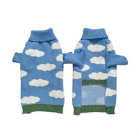 Pull pour animaux de compagnie, imprimé ciel bleu et nuages, vêtements d'automne et d'hiver pour chiens et chats, manteau chaud pour chiots, pull pour chien