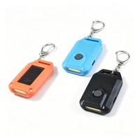 Lampe de poche porte-clés OEM COB USB-C rechargeable solaire en ABS, mini lampe de travail portable, lampe de secours EDC, avec logo personnalisé
