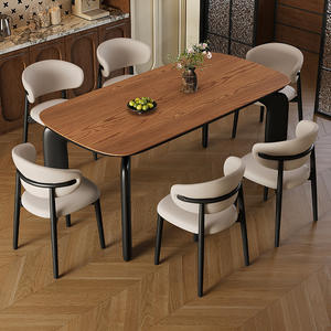 Elegante Design antico moderno per la <span class=keywords><strong>casa</strong></span> sala da pranzo <span class=keywords><strong>mobili</strong></span> <span class=keywords><strong>tutto</strong></span> in legno massello nero antico Vintage tavolo da pranzo Set - Product Image 1