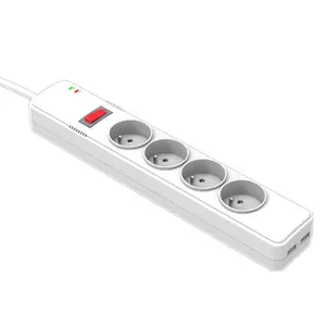 4/6 smart usb power strip outlet with surge protector for French and Poland