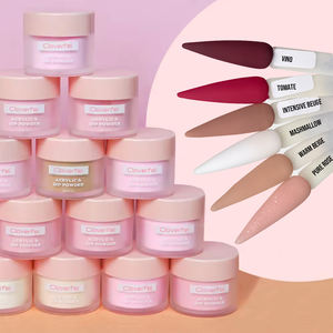 Cubierta de etiqueta privada de alta calidad Color Nude Pink Crystal Clear Acrylic Nail Powder - Product Image 2
