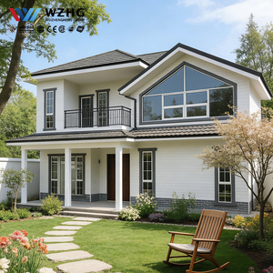Maison moderne de luxe à 2 étages, structure en acier, 4 chambres, maison préfabriquée en acier léger, villa - Product Image 1