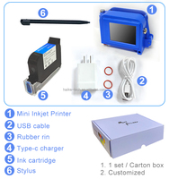 Mini-imprimante jet d'encre portable intelligente pour l'impression de la date de production, le marquage des bouteilles, des emballages, des sacs et des canettes de boisson