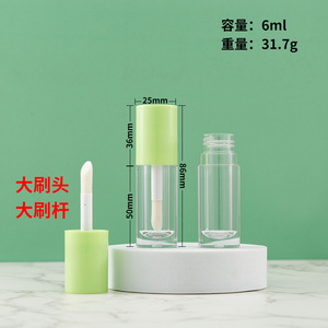 Tubo de brillo labial de 6 ml, envase cosmético vacío con pincel para aplicación de maquillaje de labios. - Product Image 4