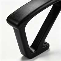 Accoudoir de chaise de bureau triangulaire noir creux en PU, support en plastique PP durable, pièces de rechange pour chaise de bureau pivotante ou chaise de travail informatique