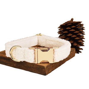 Set Collare e Guinzaglio per Cani in Poliestere Sherpa con Logo Personalizzato, Stile Monocromatico Giapponese e Coreano - Product Image 6