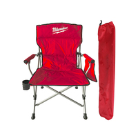 Chaise de plage pliable rembourrée portable, supportant jusqu'à 355 lb, avec accoudoirs en plastique et poche latérale pour l'extérieur, les voyages, les pique-niques, la randonnée