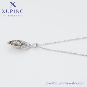 <span class=keywords><strong>Collana</strong></span> XUPING 14N2521810 <span class=keywords><strong>con</strong></span> Cristallo a Forma di Pera Placcato in Rodio e Accento Glitterato, Catena Delicata - Product Image 6
