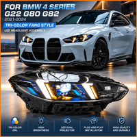 Pour BMW Série 4 M4 G22 G80 G82 2020-2026 : Phares Laser Aozoom BM50 5 points DRL, feux avant LED tricolores, amélioration des feux avant