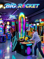 Big Rocket Classic Hammer Style Boxing Arcade Games High Interactivity Strong Feedback Coin Operated Game Machine