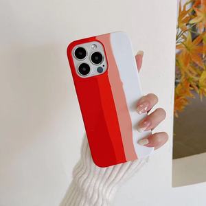 Ốp Điện Thoại Di Động Silicon Lỏng Cầu Vồng Cho <span class=keywords><strong>Iphone</strong></span> 14 13 12 11 Pro Max XR Xsmax Nữ 8 7 6 Plus Vỏ Mềm Bảo Vệ Toàn Diện - Product Image 3