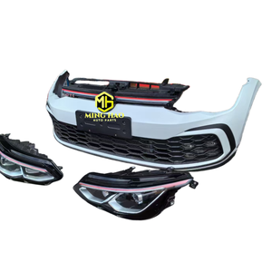 Musata Anteriore Usata Premium per Volkswagen <span class=keywords><strong>Golf</strong></span> 7 Completa di Fari Radiatore Cofano e Parafango Gessen - Product Image 5