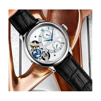 Montres automatiques en acier avec design d'usine et personnalisation par lots, mouvement japonais, calendrier, petite aiguille des secondes, affichage 24 heures, pour marque privée