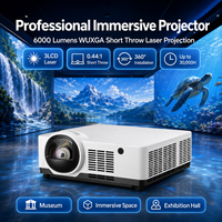 Projecteur laser à courte focale OEM ODM 6000 lumens WUXGA pour exposition muséale, projection immersive