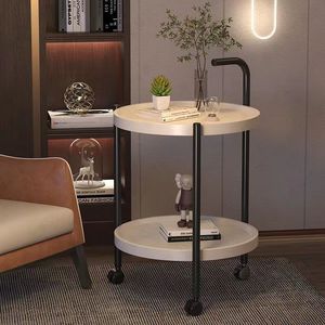 <span class=keywords><strong>Tavolino</strong></span> da Caffè Moderno Minimalista a Doppio Strato <span class=keywords><strong>con</strong></span> Ruote, Piano <span class=keywords><strong>in</strong></span> <span class=keywords><strong>Legno</strong></span> e Struttura <span class=keywords><strong>in</strong></span> Acciaio, Arredamento per Soggiorno, Hotel e B&B - Product Image 3