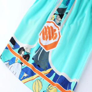 ชุดบาสเก็ตบอลชาย SONISPO ชุดเสื้อเจอร์ซีย์แขนสั้นและกางเกงขาสั้นพิมพ์ลายแบบ Sublimated ระบายเหงื่อได้ดี ชุดกีฬา - Product Image 5