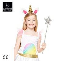 ODM vente entière filles licorne princesse Tutu robe arc-en-ciel fleur fête d'anniversaire Costume pour famille Costume licorne Cosplay pour enfants