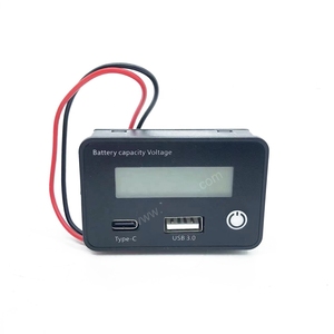 DC 8-30V LCD kỹ thuật số pin vôn kế công suất chỉ số Lithium axit Pin điện áp <span class=keywords><strong>Tester</strong></span> Meter công cụ <span class=keywords><strong>USB</strong></span> Loại C Đầu ra - Product Image 1