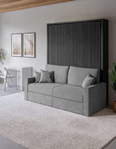 سرير جداري مخفي قابل للطي باكستان دوار للبيع بالجملة سرير جداري بإضاءة إلكترونية أوتوماتيكية مع أريكة وخزانة - Product Image 5