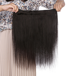 Bó Tóc Thẳng Người Peru Uniky Với Miếng Trải Chân Tóc Remy Bó Tóc Dệt Với Miếng Trải Chân Màu Sắc Tự Nhiên - Product Image 3