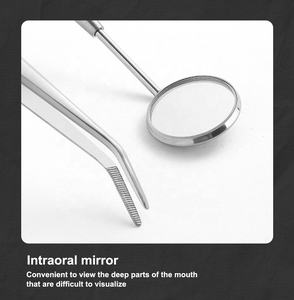 الأسنان طقم تبيض الفولاذ القشرة الأسنان الأسنان عن طريق الفم <span class=keywords><strong>exami</strong></span> أدوات طبيب الأسنان طقم الأسنان مكشطة قشارة اختيار مرآة أداة - Product Image 5