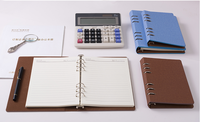 Carnet de notes personnalisable en cuir A5 avec reliure spirale, imprimé, à feuilles mobiles