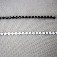 Boucle de chaîne de perle sans fin haute densité 4.5*6mm chaîne à billes en plastique chaîne à billes en métal diverses couleurs personnalisées