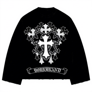 Nouveau sweat à capuche zippé surdimensionné pour homme, imprimé numérique 3D, décontracté, en coton/polyester, avec poche longue, design uni, pour l'hiver, commerce extérieur - Product Image 1