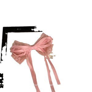 Pinza para el pelo con lazo de encaje dulce y etéreo, lazo para el pelo estilo hada francesa para vacaciones, accesorio para el cabello para la parte posterior de la cabeza - Product Image 5