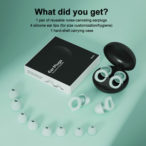 Bouchons <span class=keywords><strong>d</strong></span>'oreilles en silicone CEMHO, réutilisables, durables, doux, non toxiques, confortables, pour dormir, travailler, étudier, voyager, multiples - Product Image 3