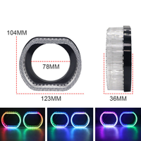 Nouvelles lentilles de projecteur de voiture à LED de 3 pouces 2,5 Angel Eyes 12v Contrôle par application mobile IP67 Étanche Blanc + Jaune Certifié CE Lumière de voiture