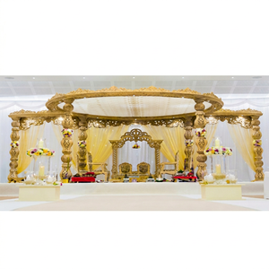 Mandap de Madera para Bodas Indias, Nuevo Diseño de Mandaps Tallados en Madera, Conjunto de Decoración para Bodas a Precio de Fábrica - Product Image 1