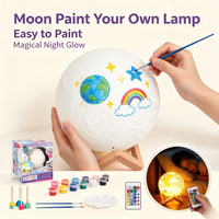 Kit de peinture DIY Lampe Lune pour enfants, gamme Playhouse, pour détaillants, présentoirs de vente au détail, sélection de catalogue de revente mondiale