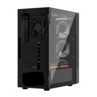 Boîtier d'ordinateur de jeu ATX de taille moyenne avec panneau en maille, en matériau SPCC, ports USB 3.0, USB 1.0 et audio HD