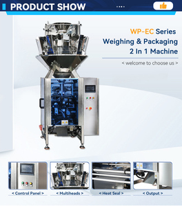 Auto VFFS queso pasta fideos máquina de envasado perro gato comida Puffs bocadillo gomoso caramelo patatas fritas máquina de embalaje - Product Image 2