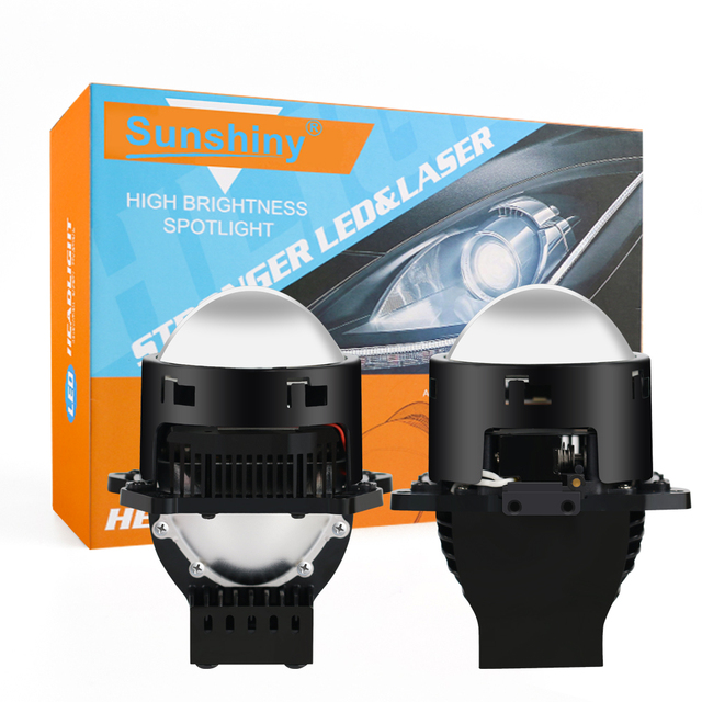 For SC4 Direct Projection 3Inch Projector Bulb 18000LM LED Headlight Bi LED Projector Lens Lamp 12V New Universal Fitment