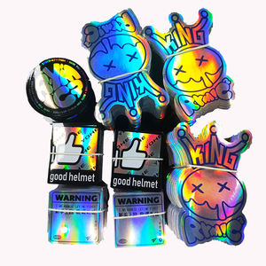 Nieuw Materiaal Hologram Eierschaal <span class=keywords><strong>Stickers</strong></span> Custom Graffiti Eierschaal Sticker Holografische Vinyl - Product Image 3