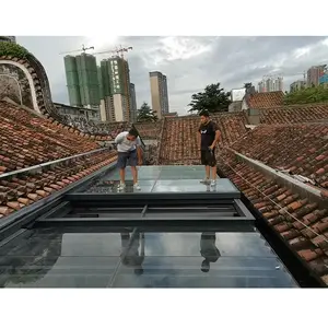 China Low Cost Manual Building Skylight Window Home Patio Terrace Rectangular Electric Automatic Sliding Rooflight