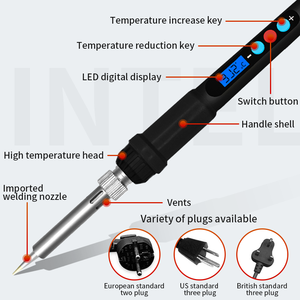 <strong>Smart</strong> Digital Display&amp;adjustable Temperature Electric Soldering Iron DIY Hand <strong>Tools</strong> <strong>Kit</strong> for Welding and Repairing - Product Image 5