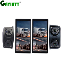 Système d'alarme radar BSD avec moniteur rétroviseur 10,36 pouces et caméra latérale AHD double canal pour camions/bus